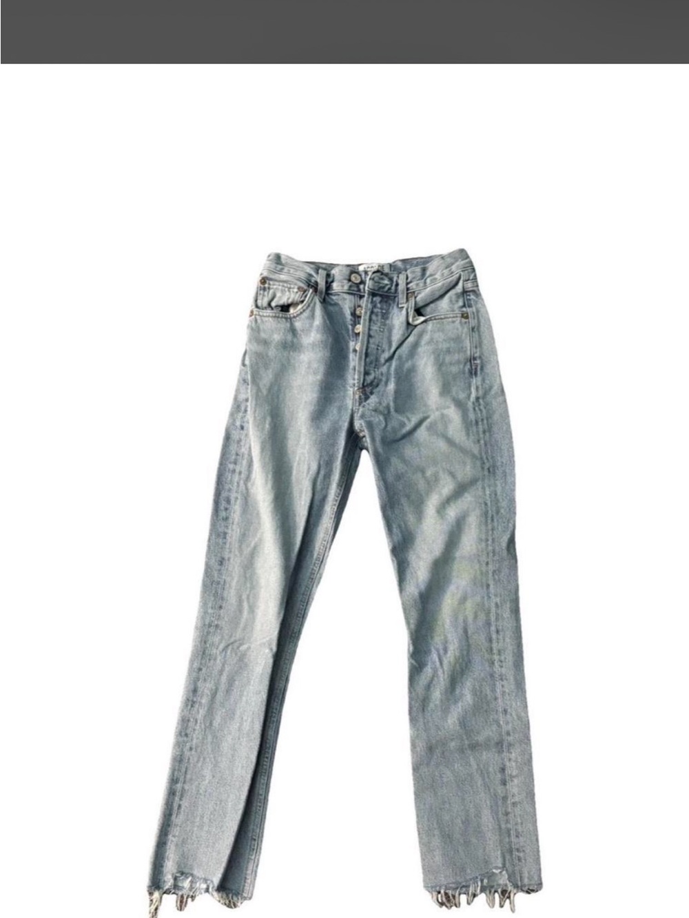 Agolde Light Blue Straight-Leg Denim Jeans